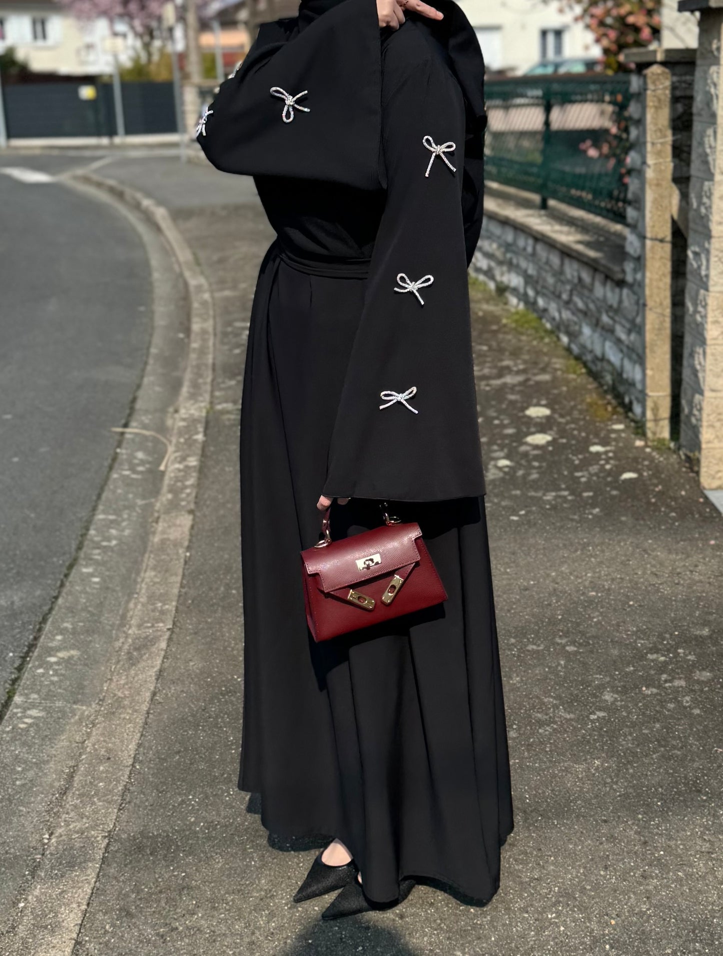 Abaya Elmas noir - Eda&Chic