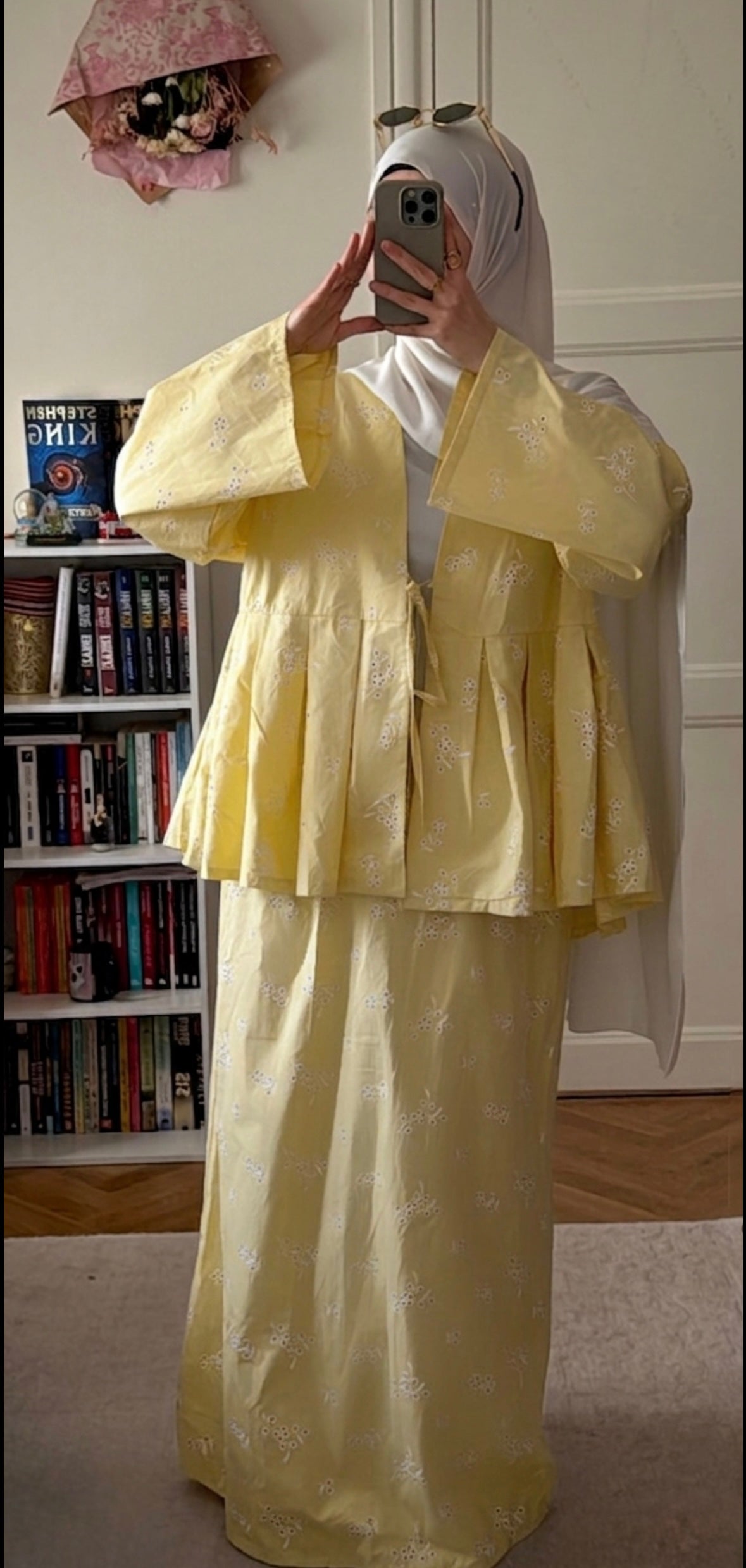 Ensemble broderie jaune 100% coton - Eda&Chic