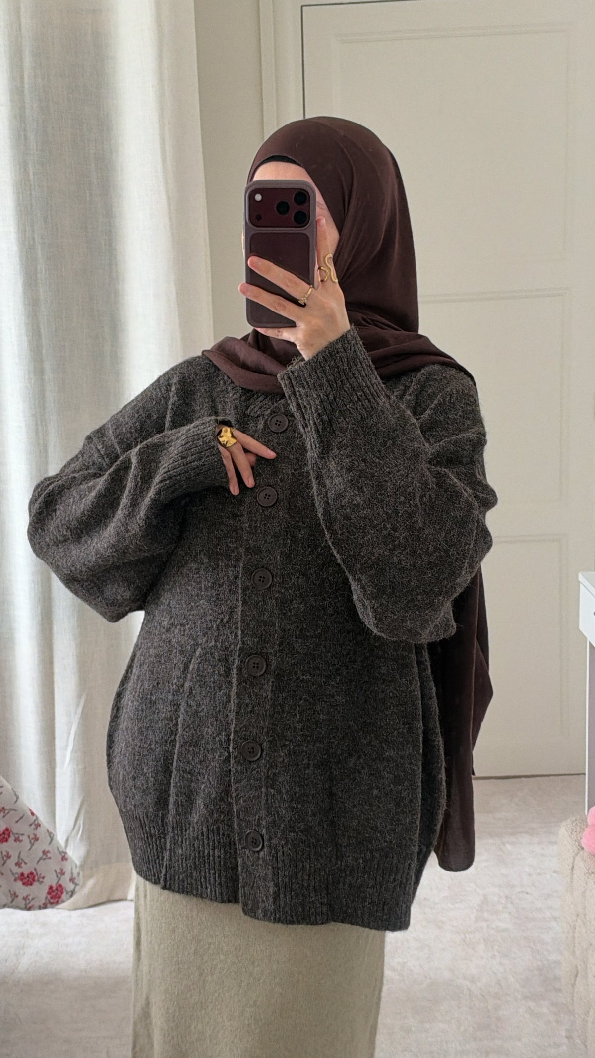 Cardigan oversize choco - Eda & Chic