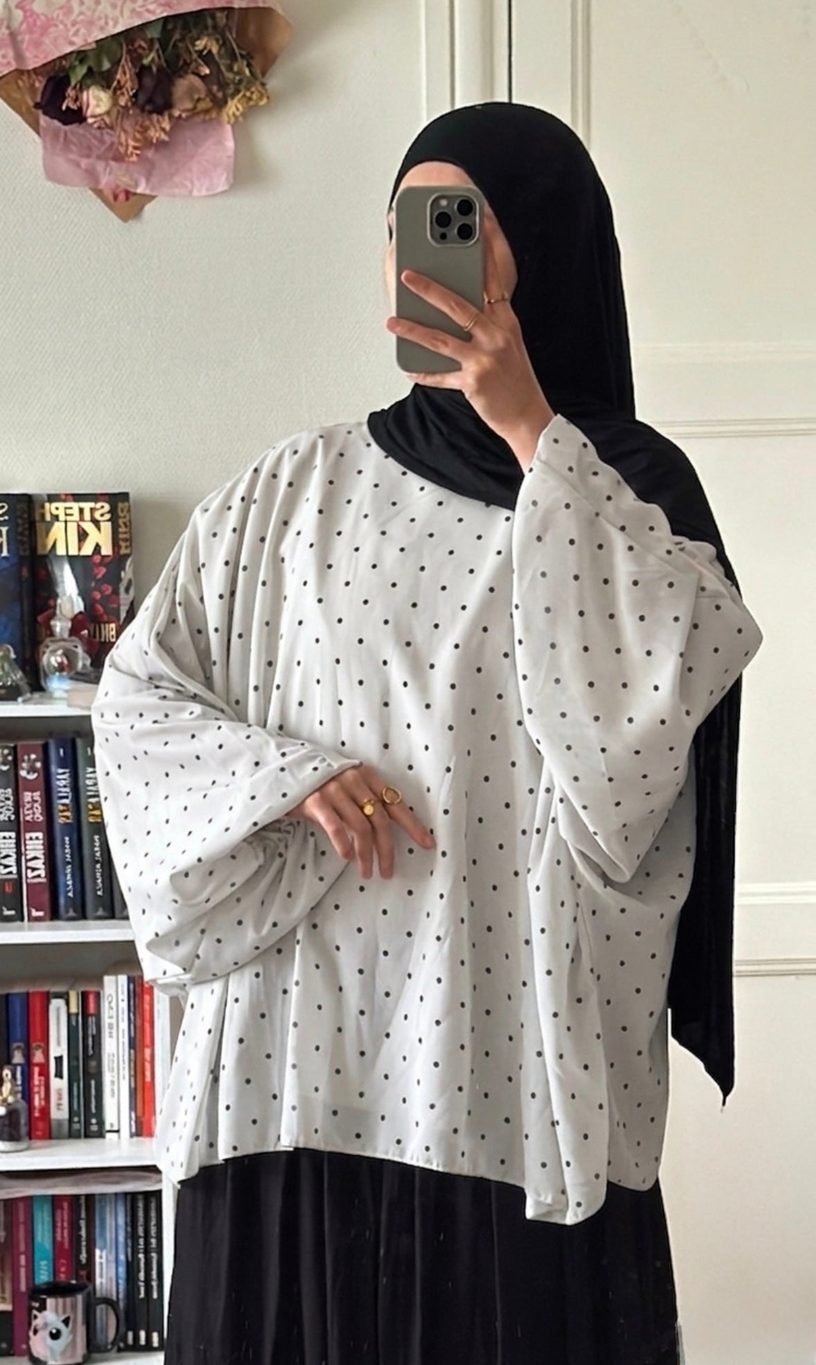 Haut petit pois blanc- Eda&Chic