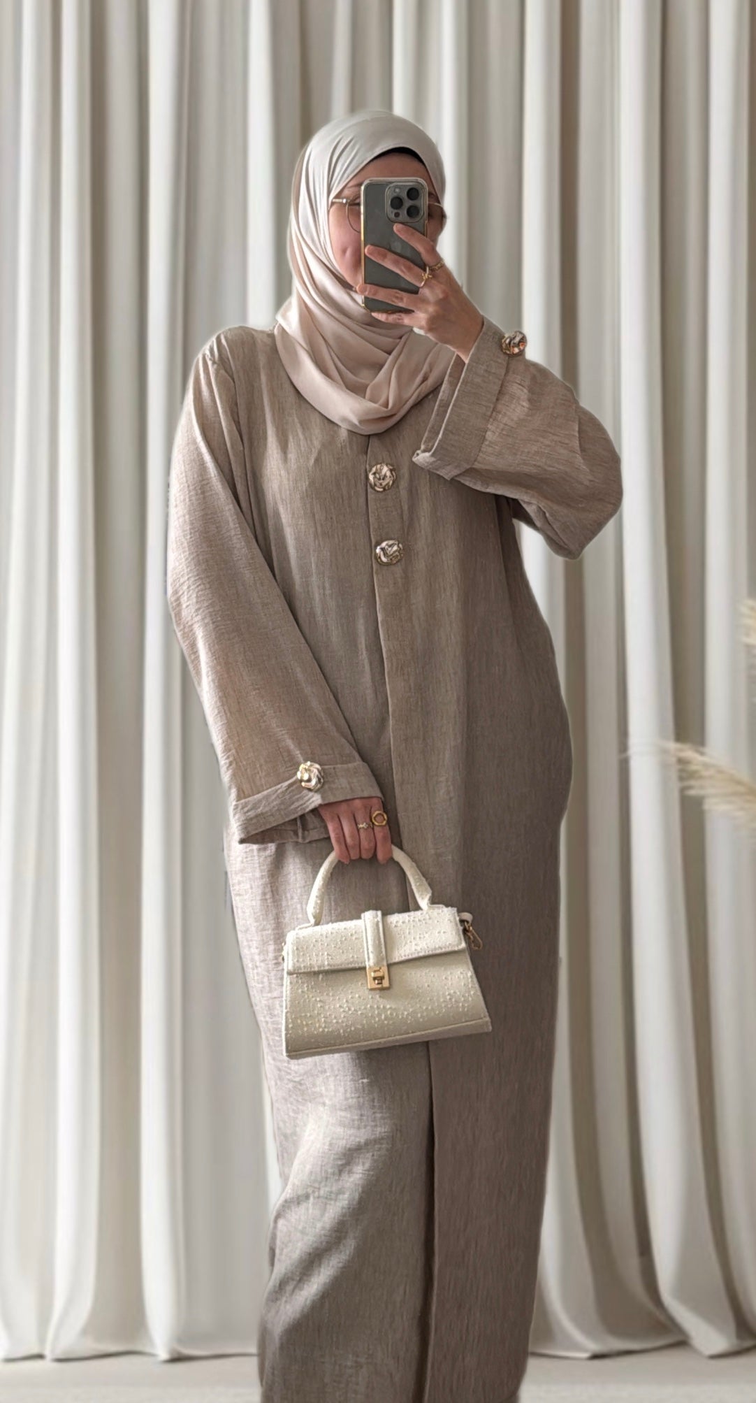 Robe Lina taupe - Eda&Chic