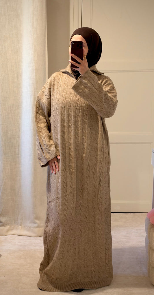 Robe pull taupe - Eda&Chic
