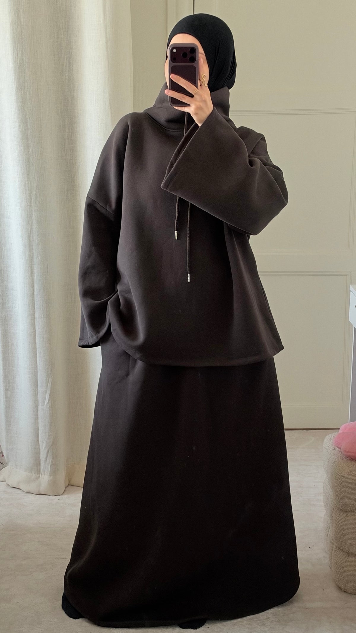 Ensemble Naëly choco avec col  - Eda&Chic