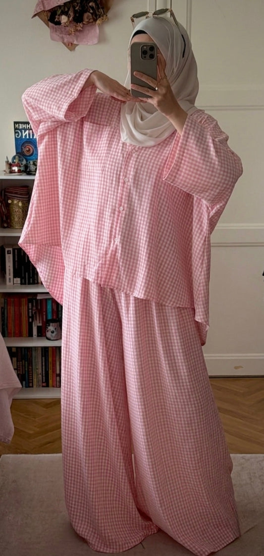 Ensemble Vichy rose - Eda&Chic