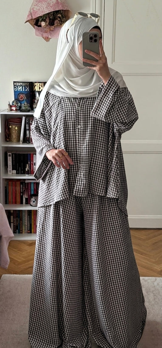 Ensemble Vichy noir - Eda&Chic