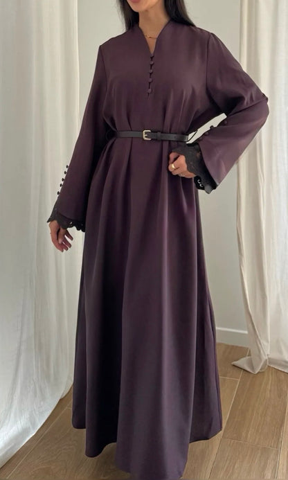 Robe Nour prune - Eda&Chic