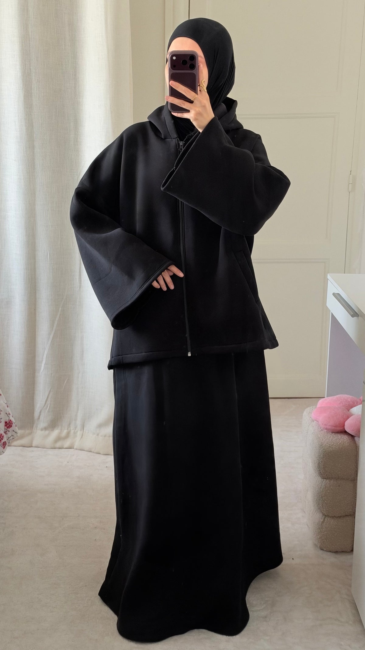 Ensemble Naëly à capuche noir - Eda&Chic