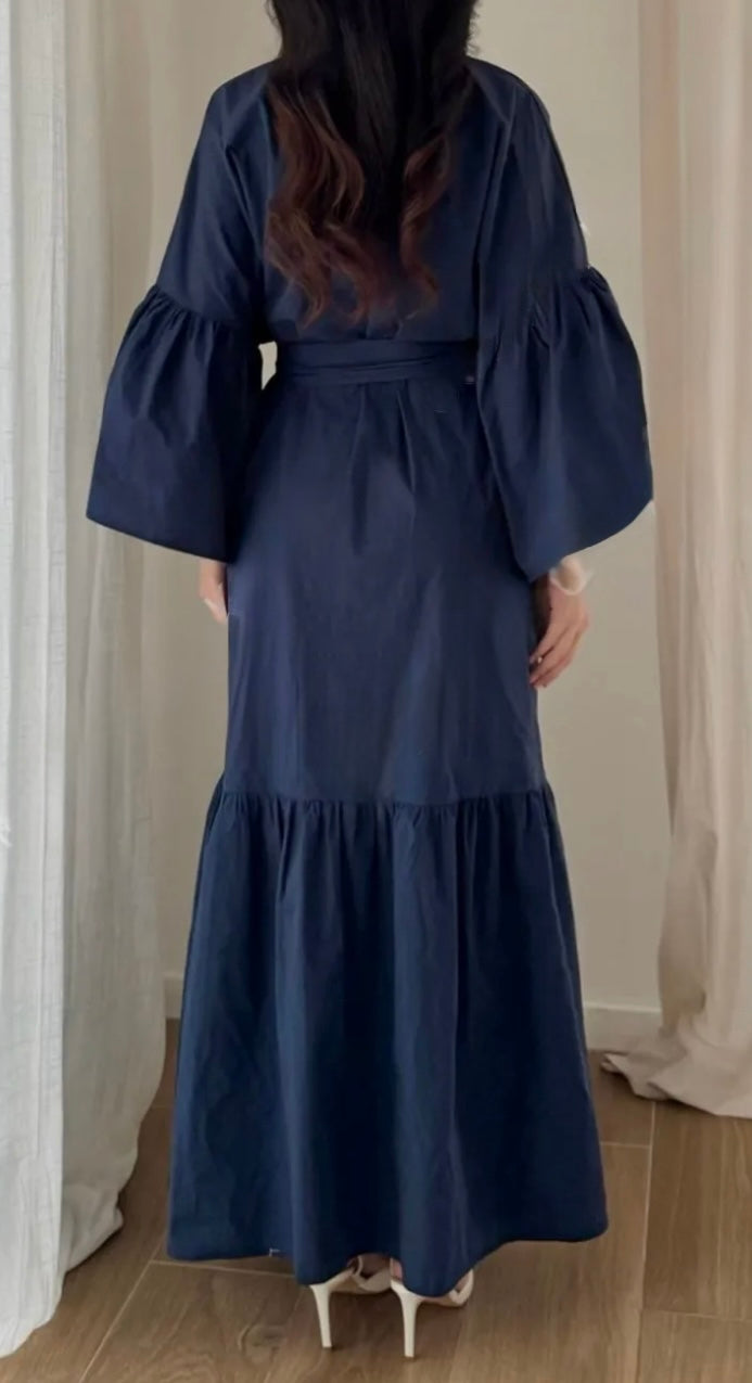 Robe Mira marine 100% coton - Eda&Chic