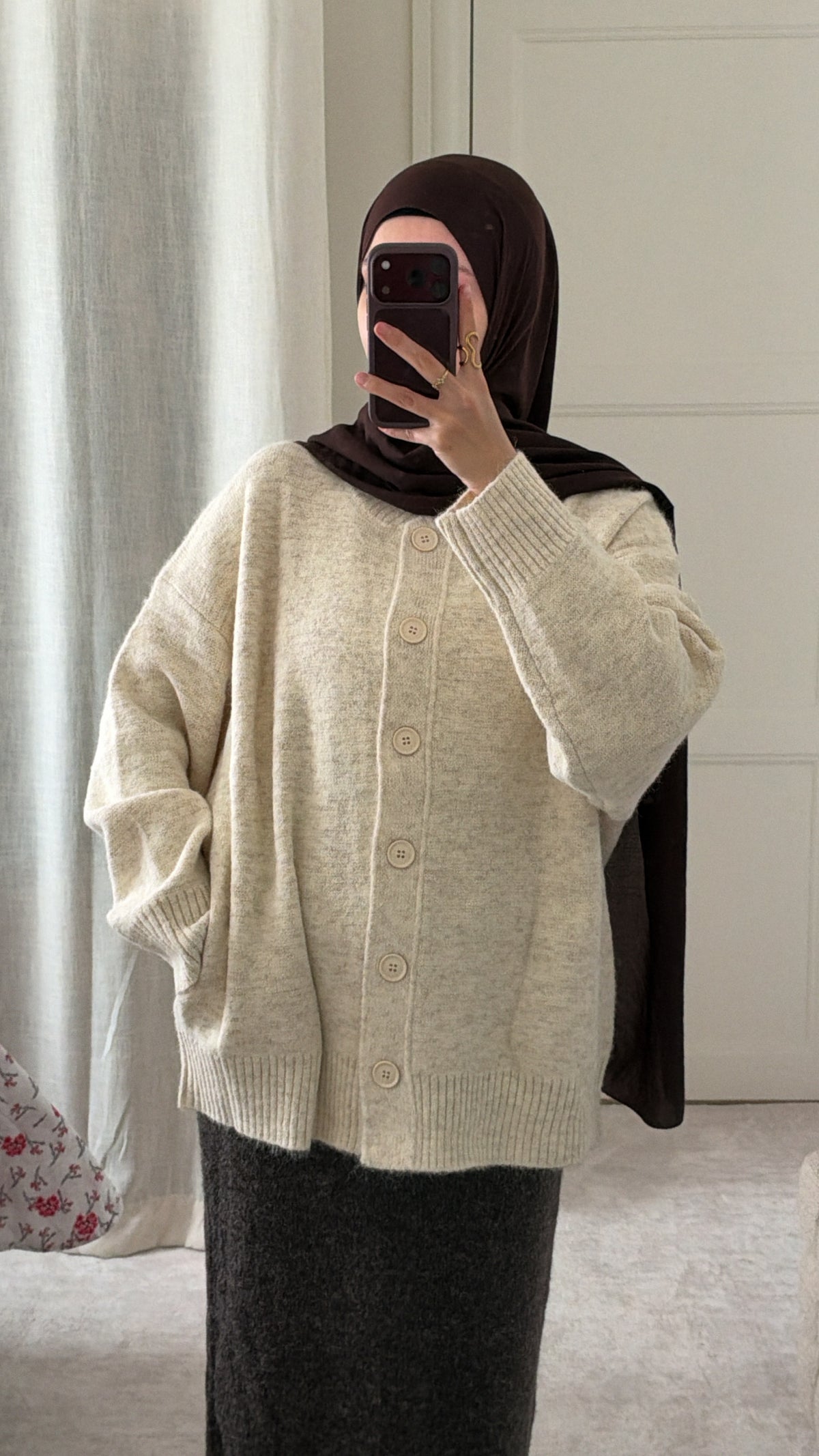 Cardigan oversize beige - Eda & Chic