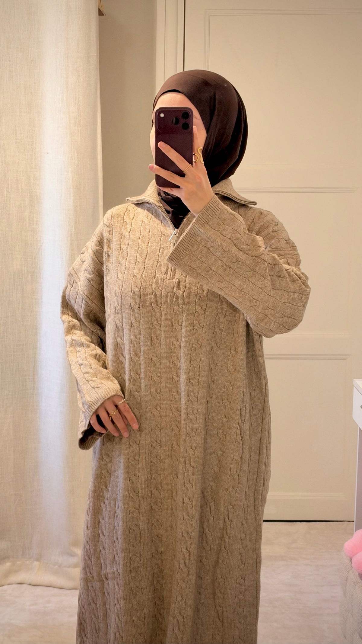 Robe pull taupe - Eda&Chic