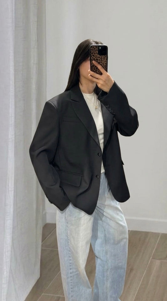 Blazer oversize noir - Eda&Chic