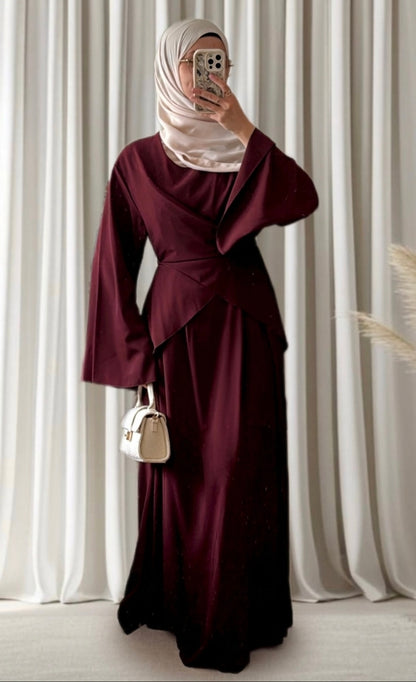 Robe Amara bordeaux - Eda&Chic
