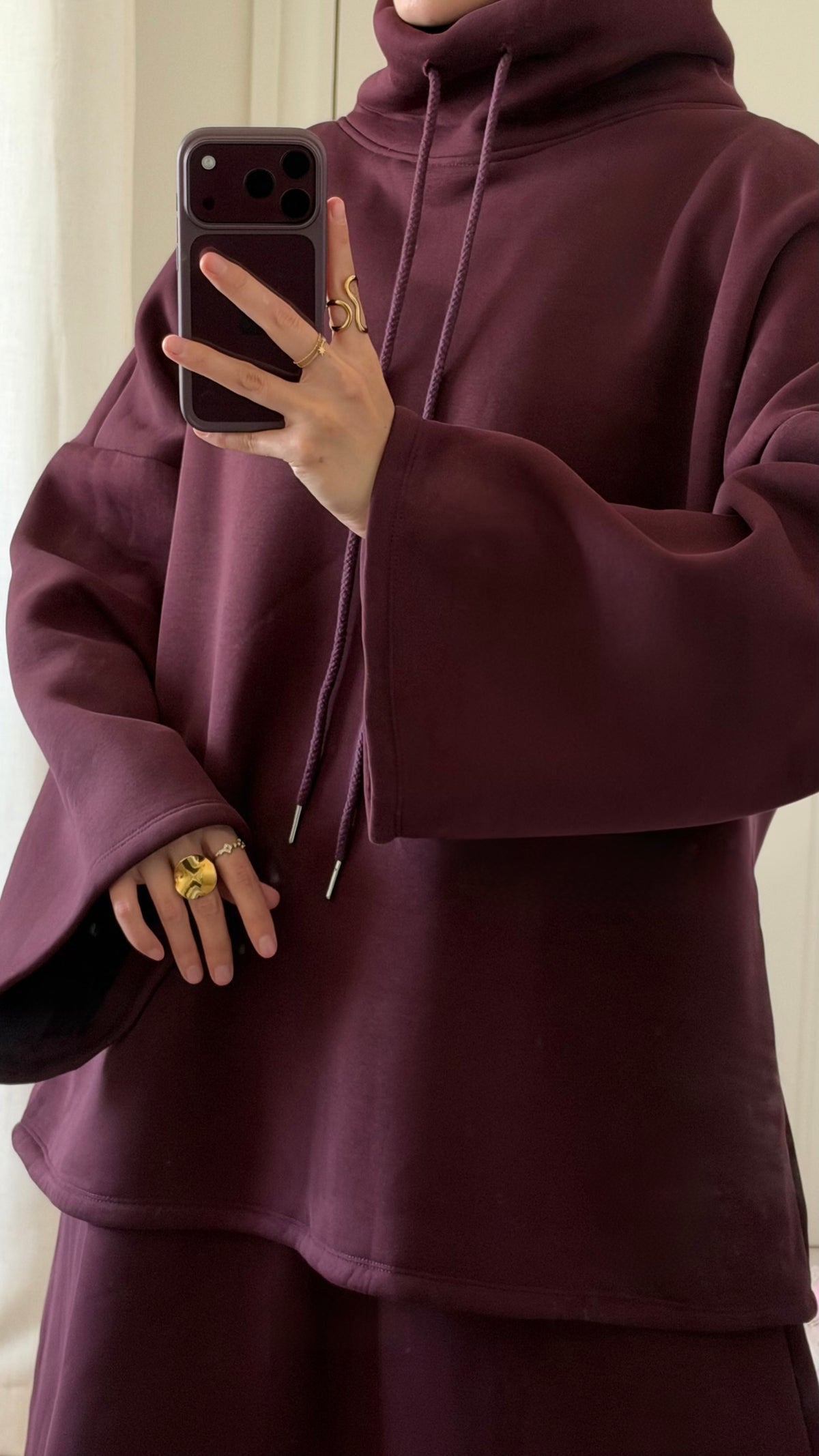 Ensemble Naëly prune avec col  - Eda&Chic