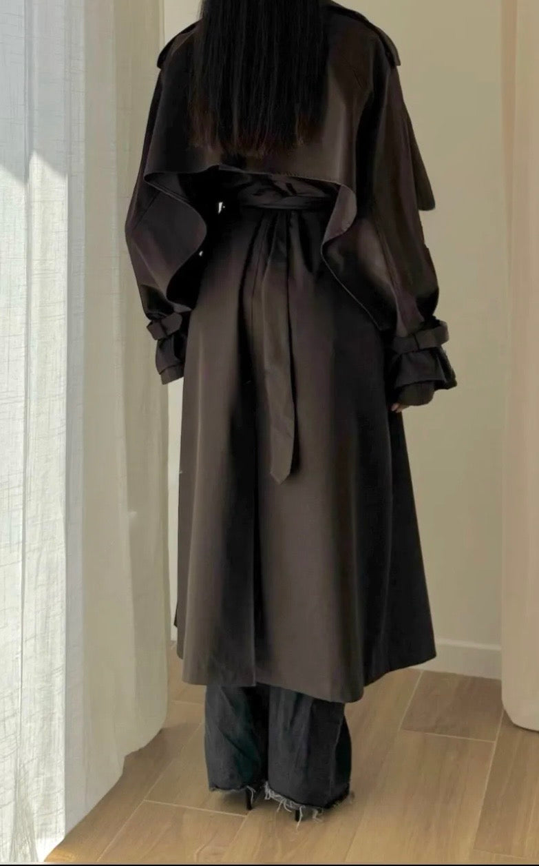 Trench oversize avec volant - Eda&Chic
