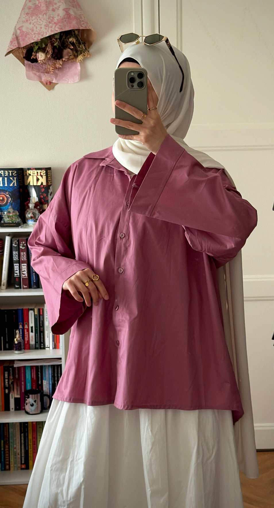 Chemise rose coton - Eda&Chic