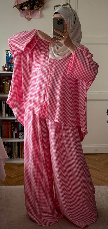 Ensemble Vichy fushia - Eda&Chic
