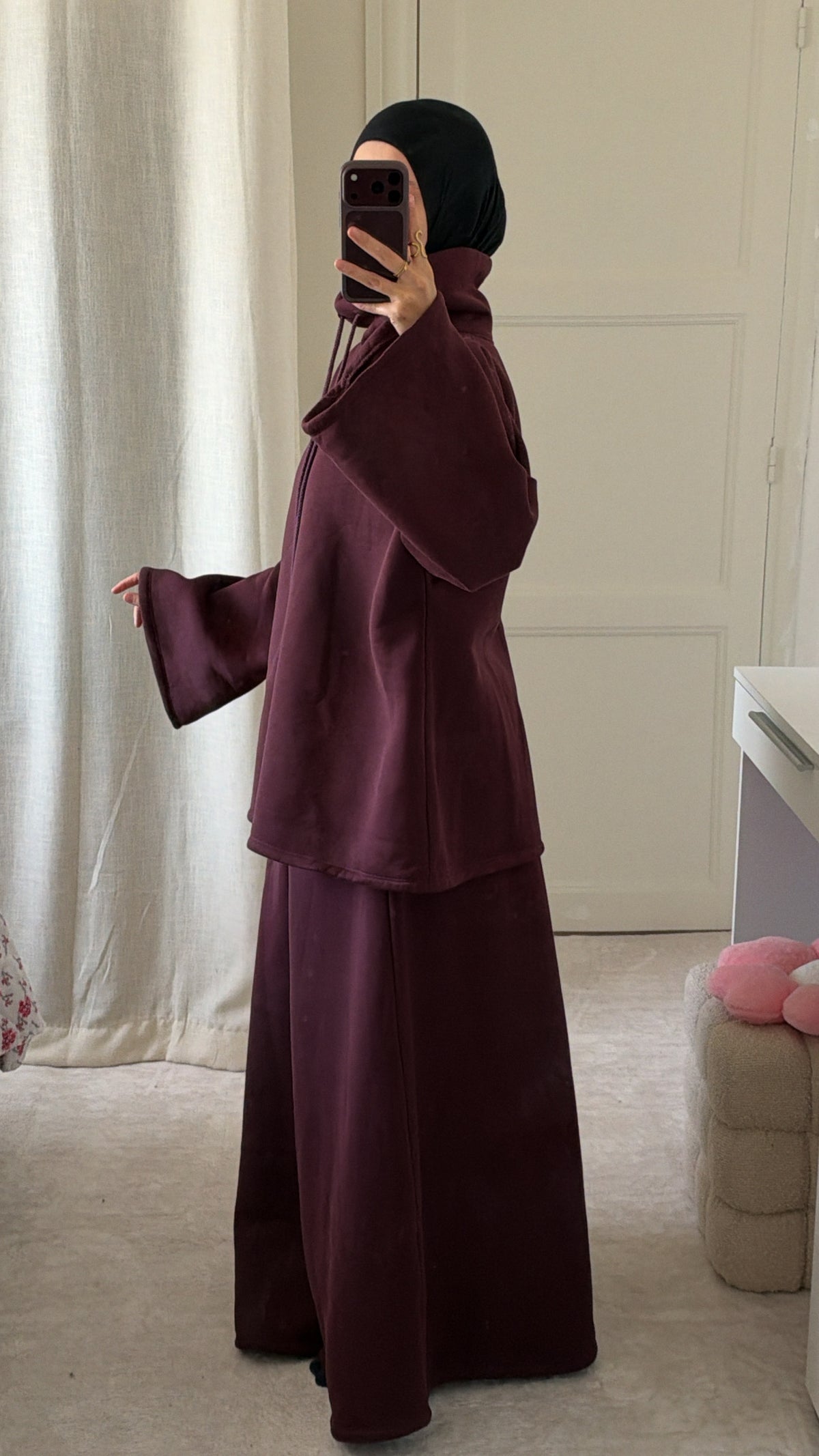 Ensemble Naëly prune avec col  - Eda&Chic