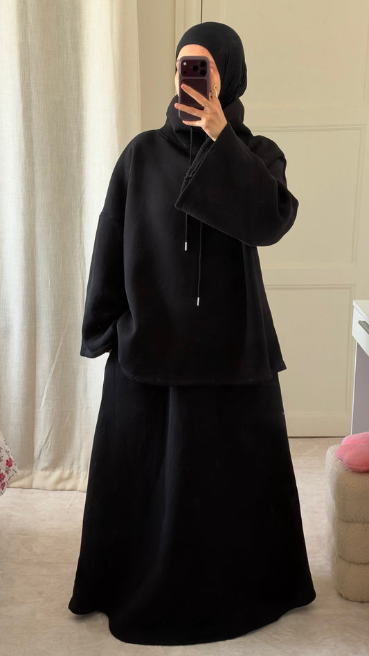 Ensemble Naëly noir avec col  - Eda&Chic