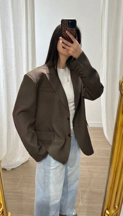 Blazer oversize choco - Eda&Chic