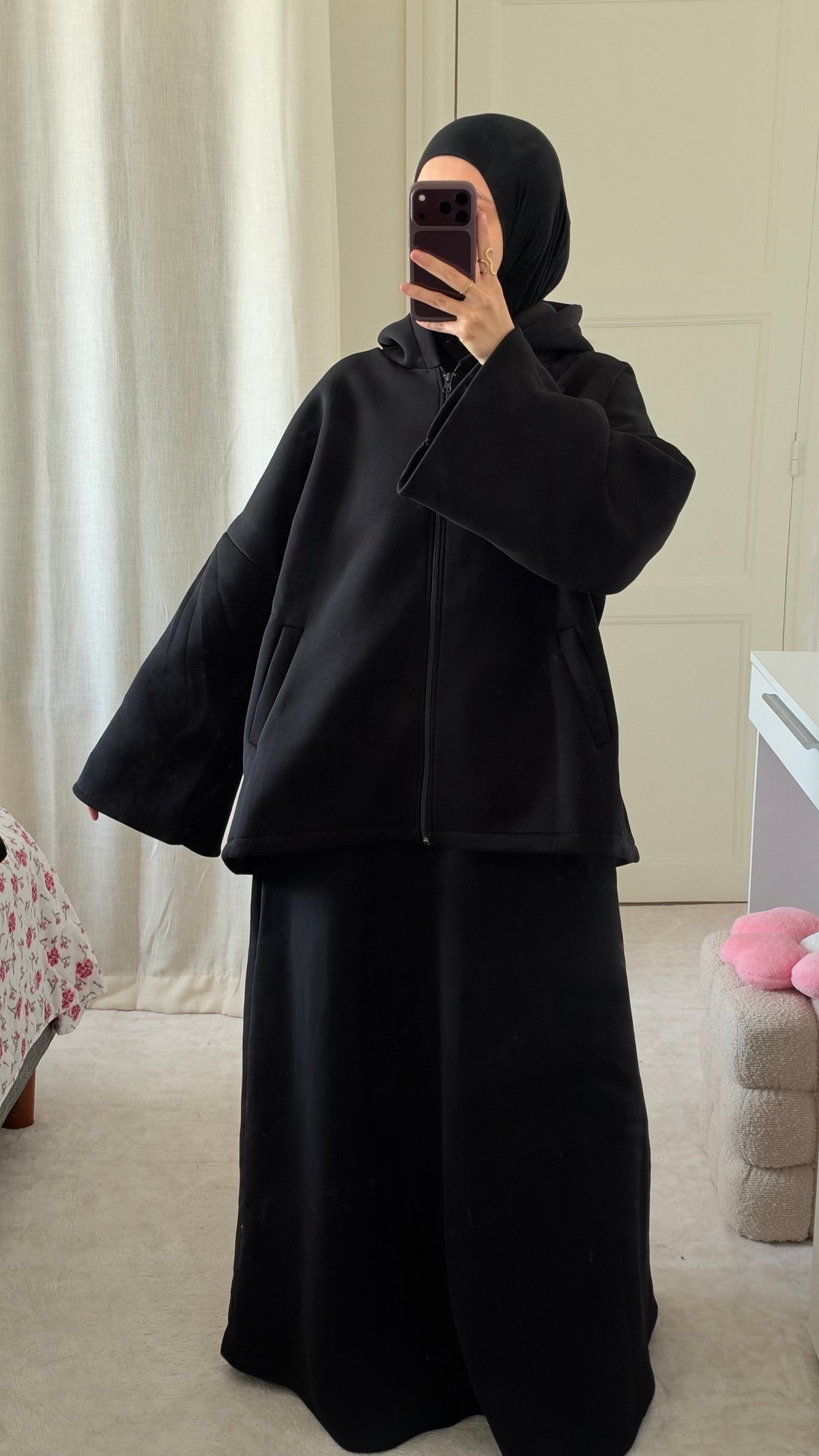 Ensemble Naëly à capuche noir - Eda&Chic