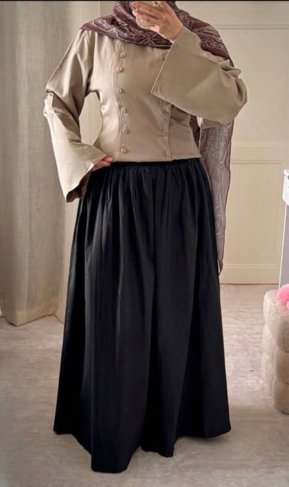 Jupe noir 100% coton - Eda&Chic