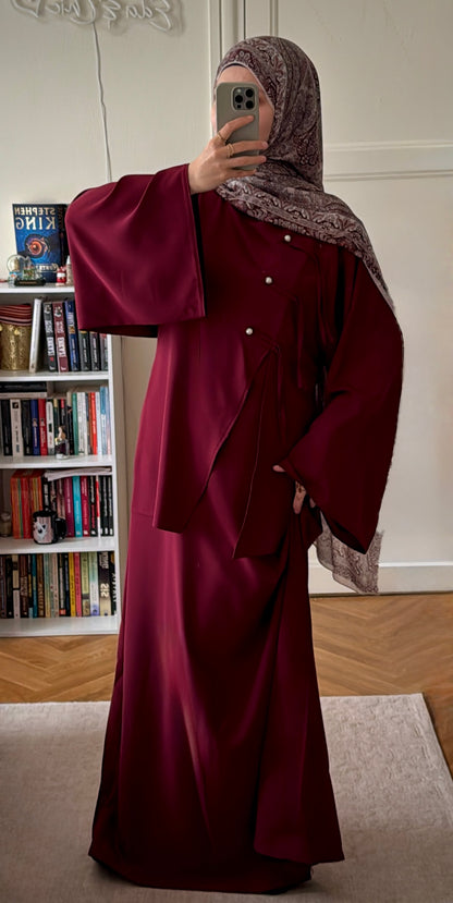 Abaya Elina bordeaux - Eda&Chic