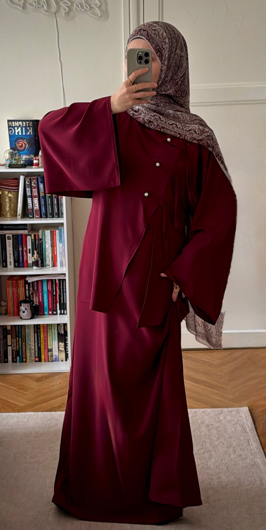 Abaya Elina bordeaux - Eda&Chic