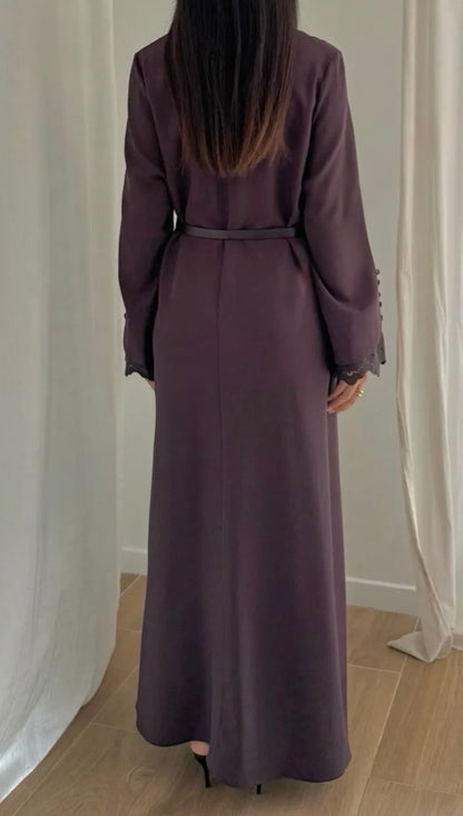 Robe Nour prune - Eda&Chic