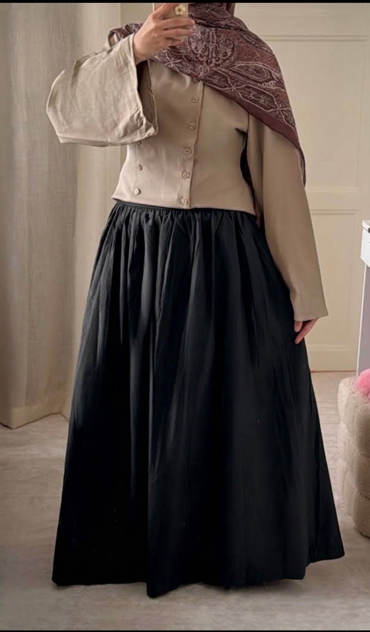 Jupe noir 100% coton - Eda&Chic