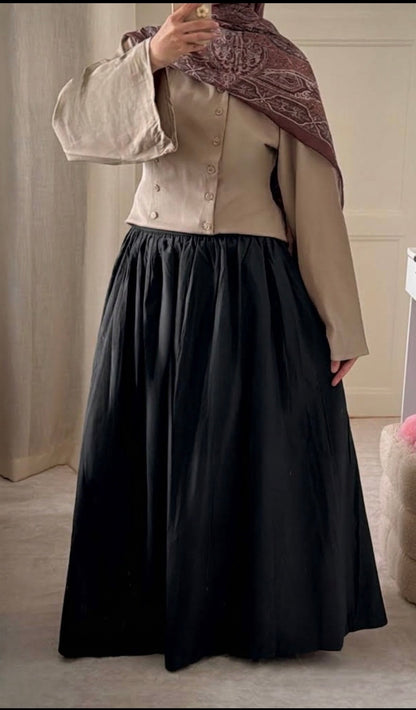 Jupe noir 100% coton - Eda&Chic