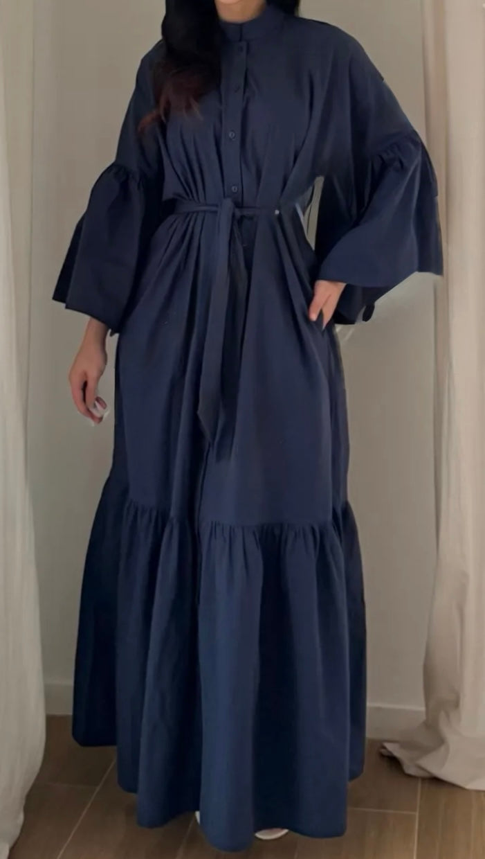 Robe Mira marine 100% coton - Eda&Chic