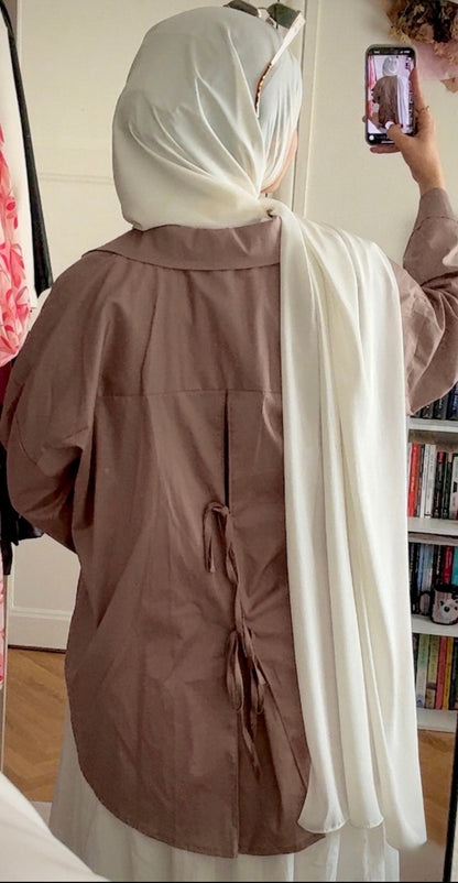 Chemise taupe coton - Eda&Chic