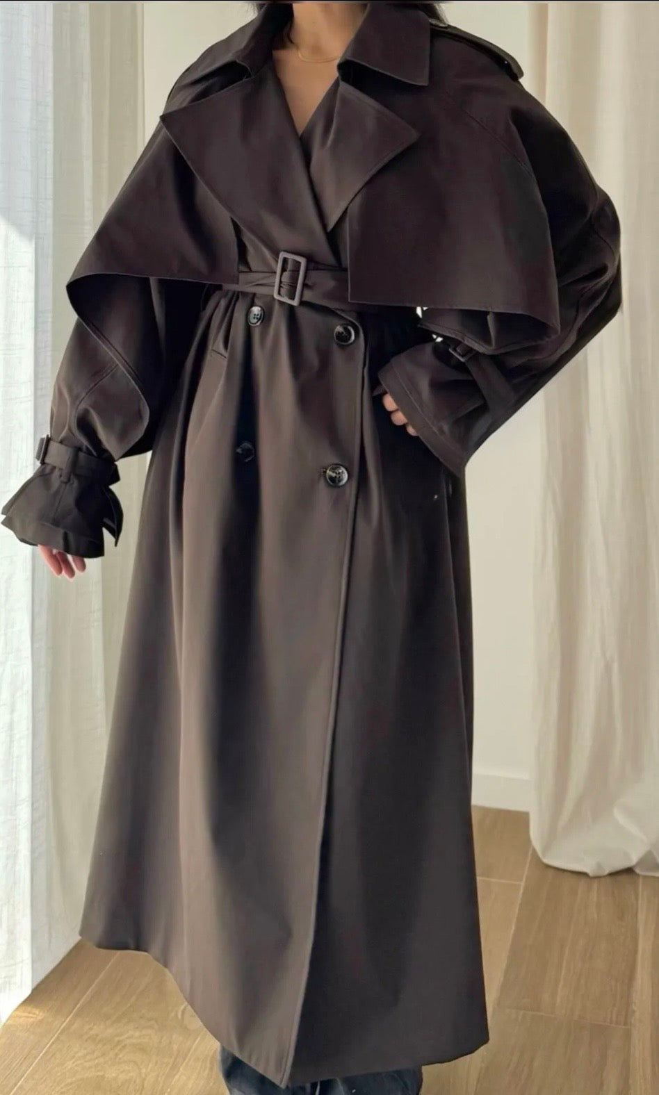 Trench oversize avec volant - Eda&Chic