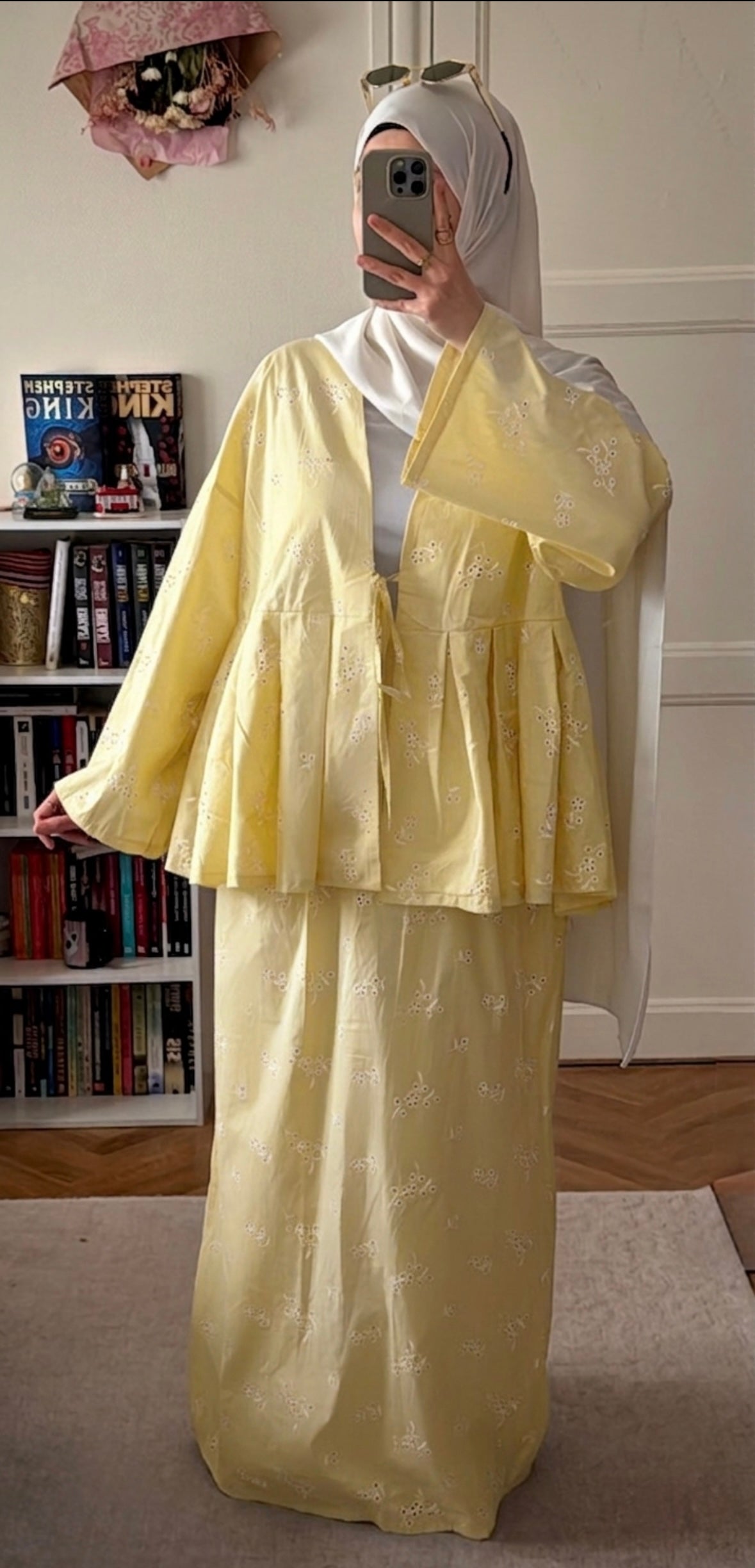 Ensemble broderie jaune 100% coton - Eda&Chic