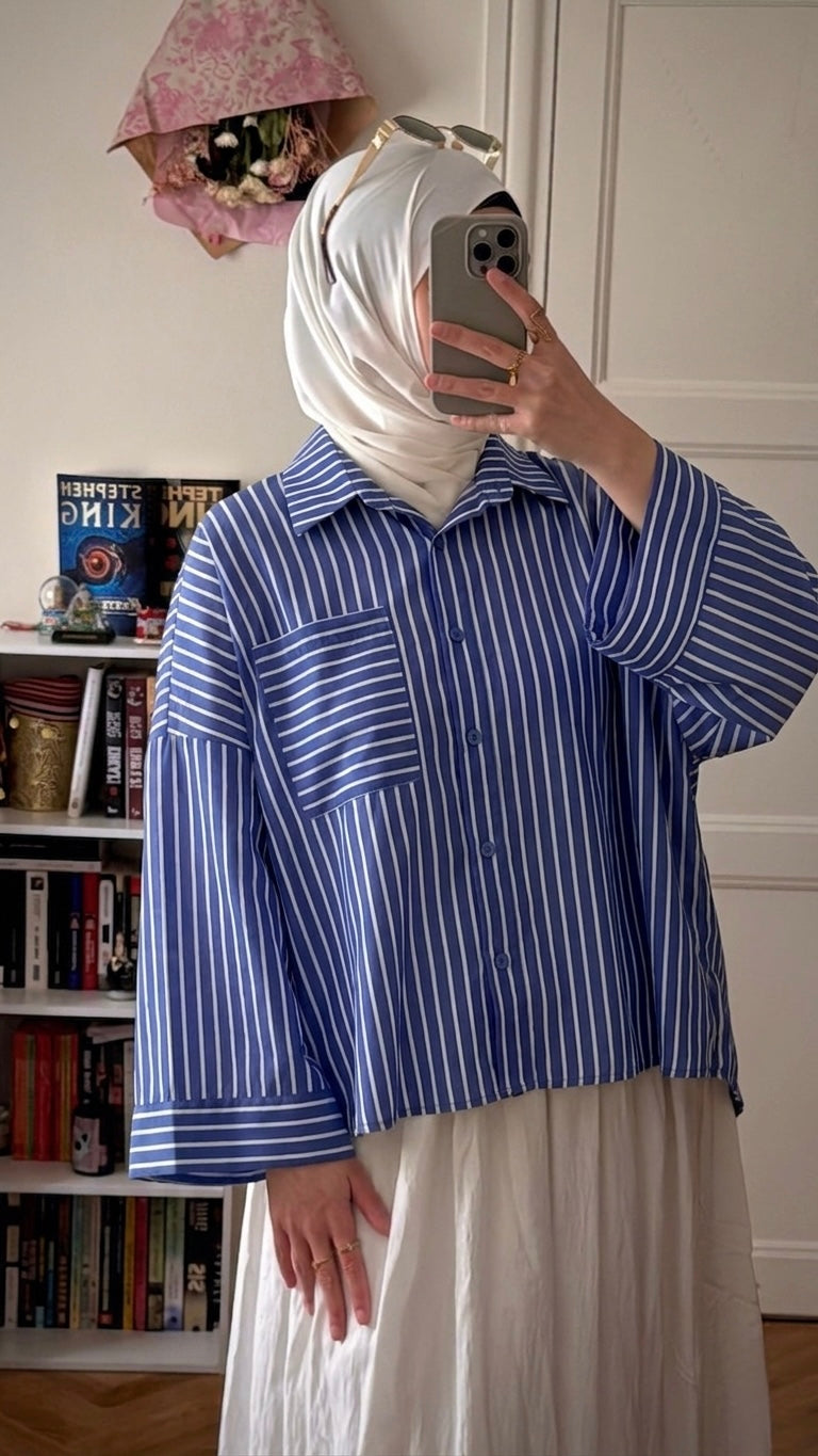 Chemise Mila bleu - Eda&Chic