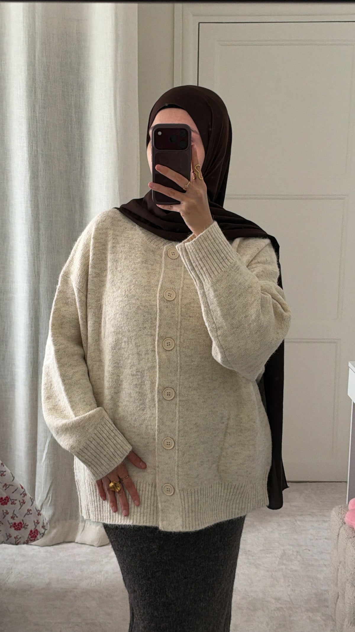 Cardigan oversize beige - Eda & Chic
