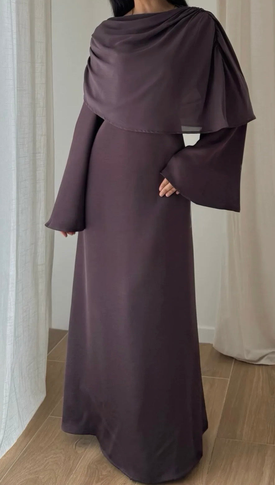 Robe Sofia prune - Eda&Chic