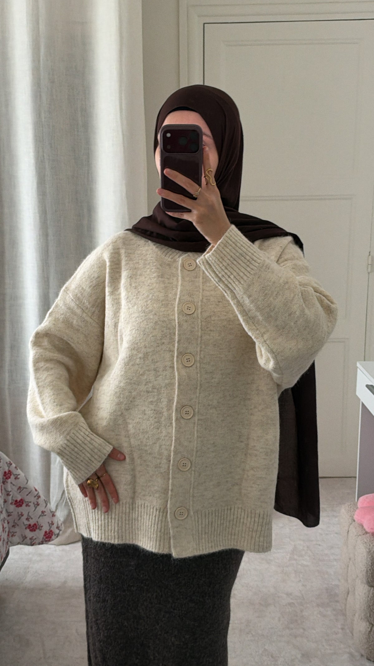 Cardigan oversize beige - Eda & Chic