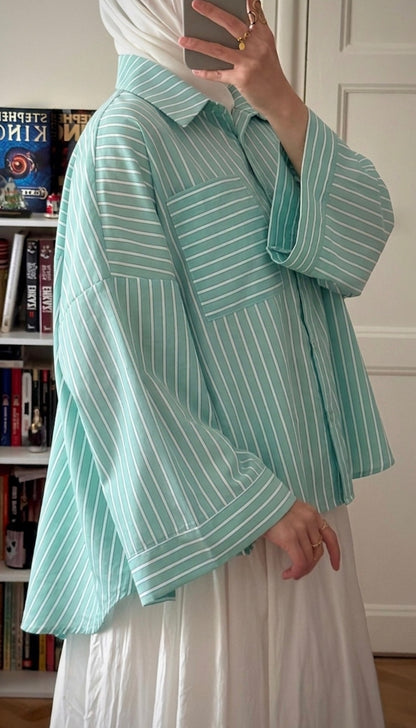 Chemise Mila vert d’eau - Eda&Chic