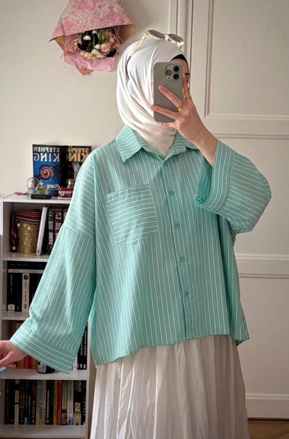 Chemise Mila vert d’eau - Eda&Chic