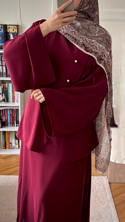 Abaya Elina bordeaux - Eda&Chic