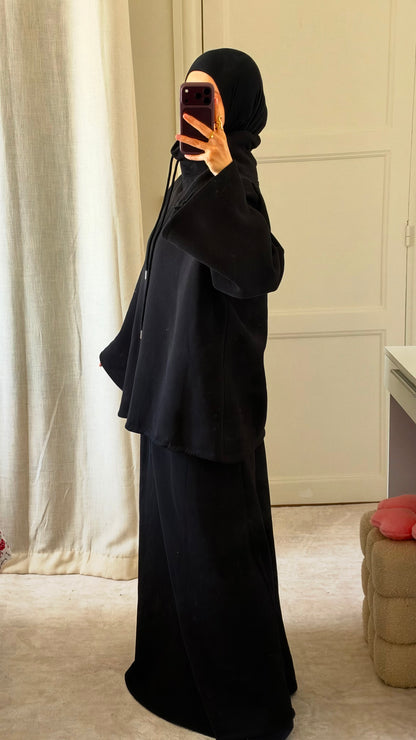 Ensemble Naëly noir avec col  - Eda&Chic