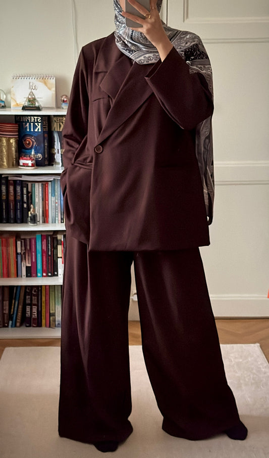 Ensemble blazer marron - Eda&Chic