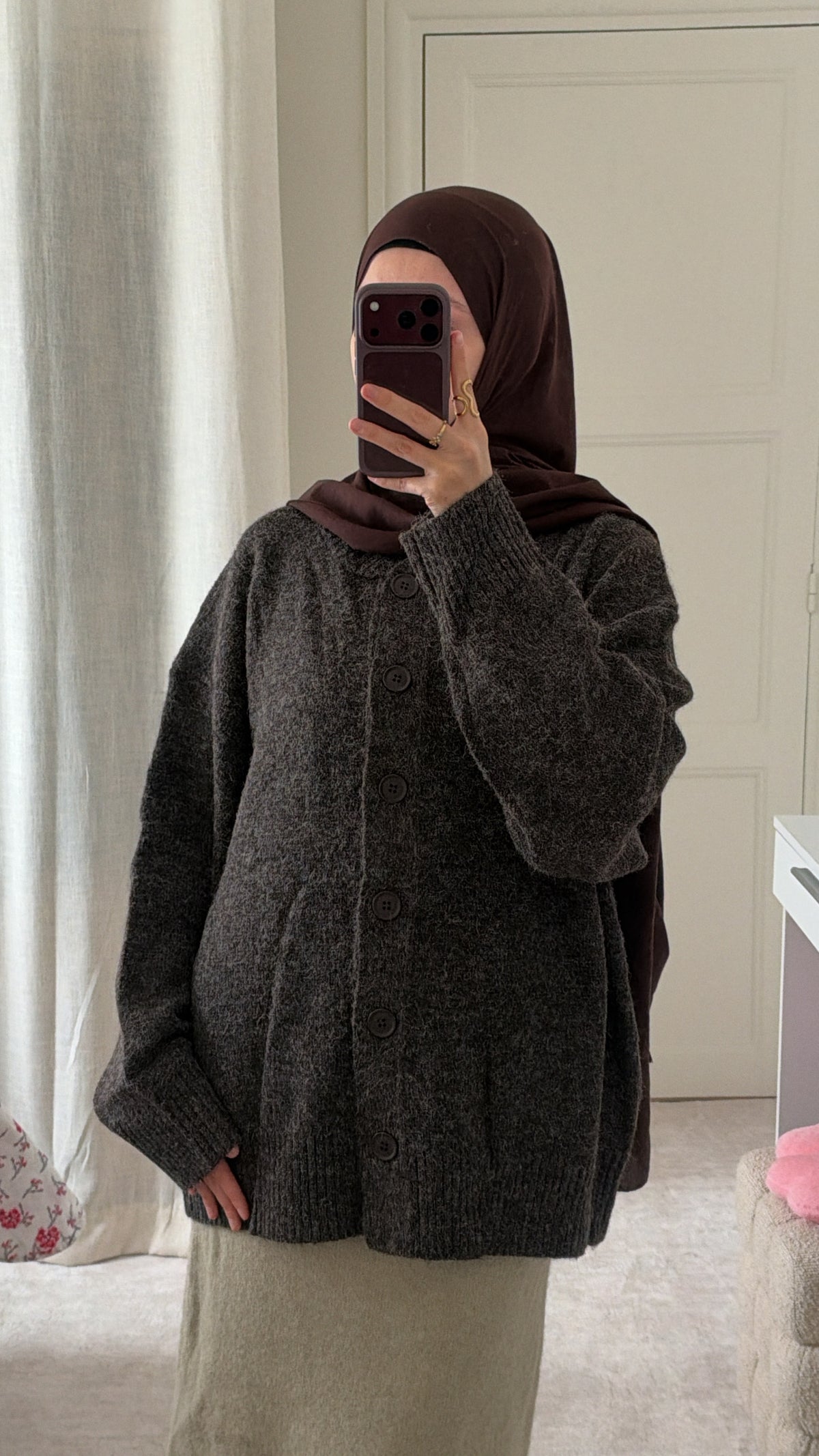 Cardigan oversize choco - Eda & Chic