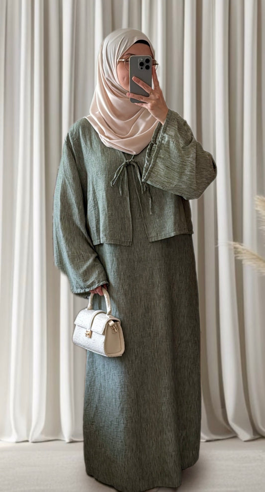 Robe Naïla kaki - Eda&Chic