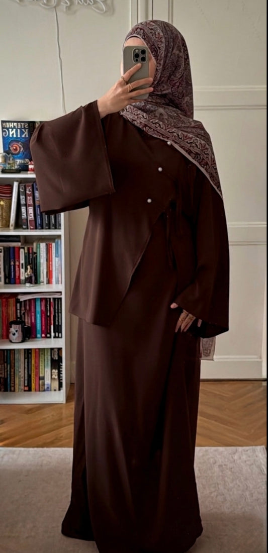 Abaya Elina choco - Eda&Chic