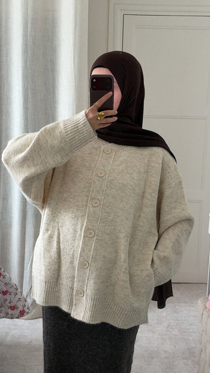 Cardigan oversize beige - Eda & Chic