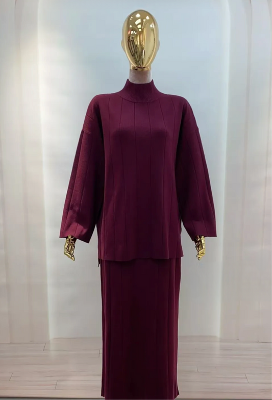 Ensemble Defne bordeaux - Eda&Chic