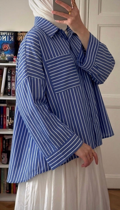 Chemise Mila bleu - Eda&Chic
