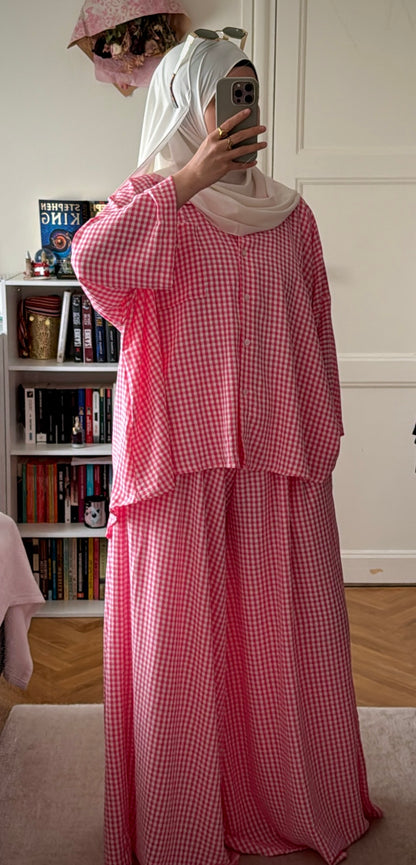 Ensemble Vichy fushia - Eda&Chic